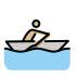 man rowing boat, medium-light skin tone